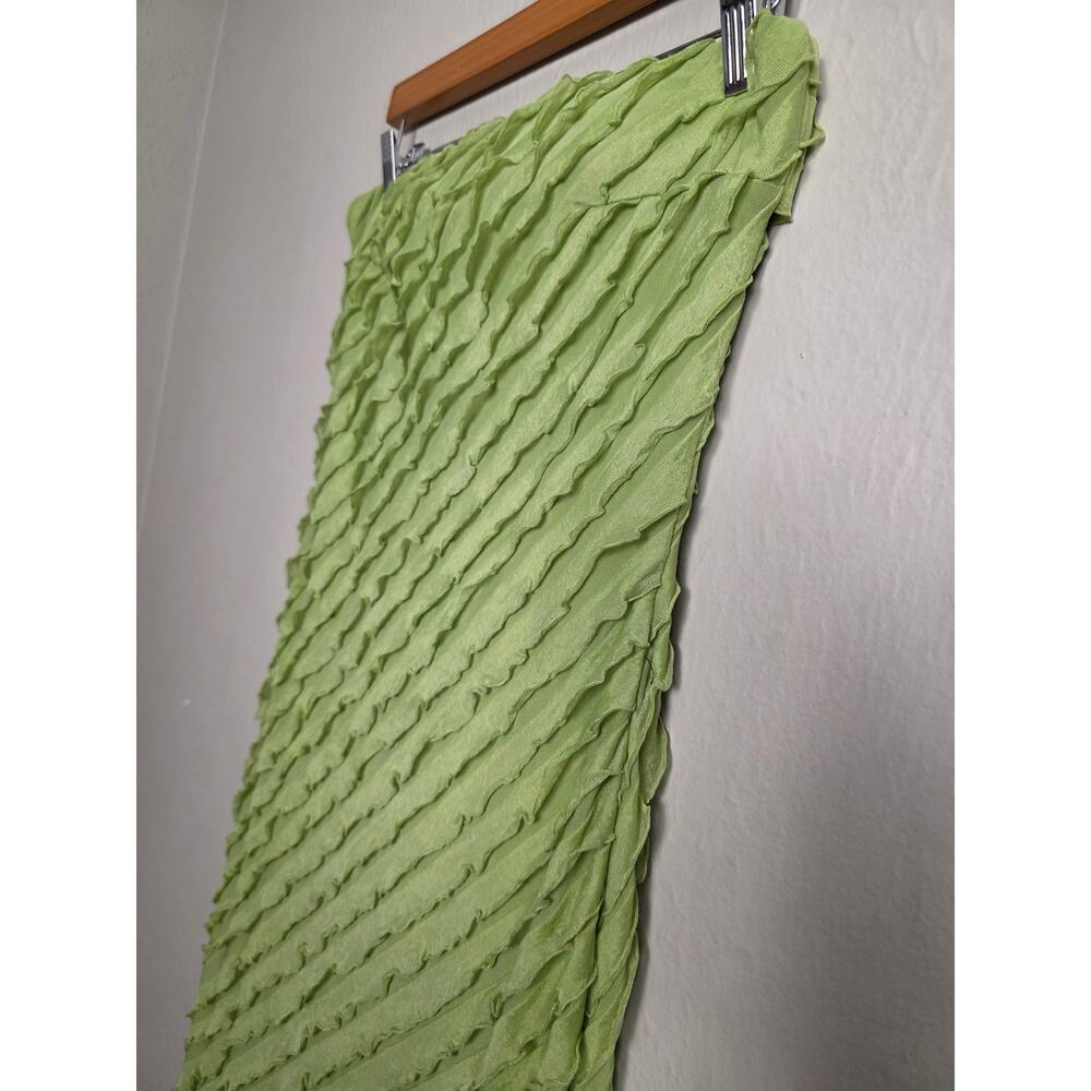 Lulus Faelyn Light Green Strapless Ruffled Midi Dress - Wedding Guest - Small - Picture 8 of 10